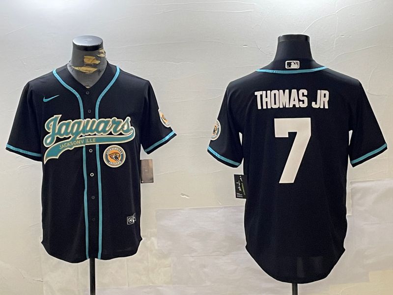 Men Jacksonville Jaguars #7 Thomas jr Black Joint Name 2024 Nike Limited NFL Jersey style 3->jacksonville jaguars->NFL Jersey